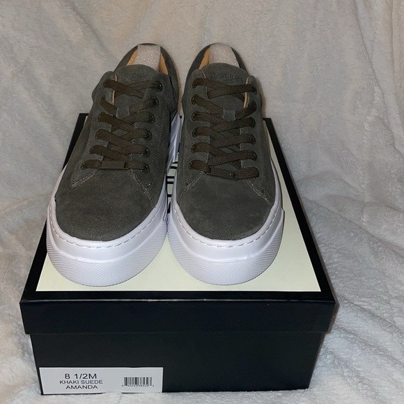 NWT J/SLIDES AMANDA Khaki Suede Sneaker - Picture 7 of 15